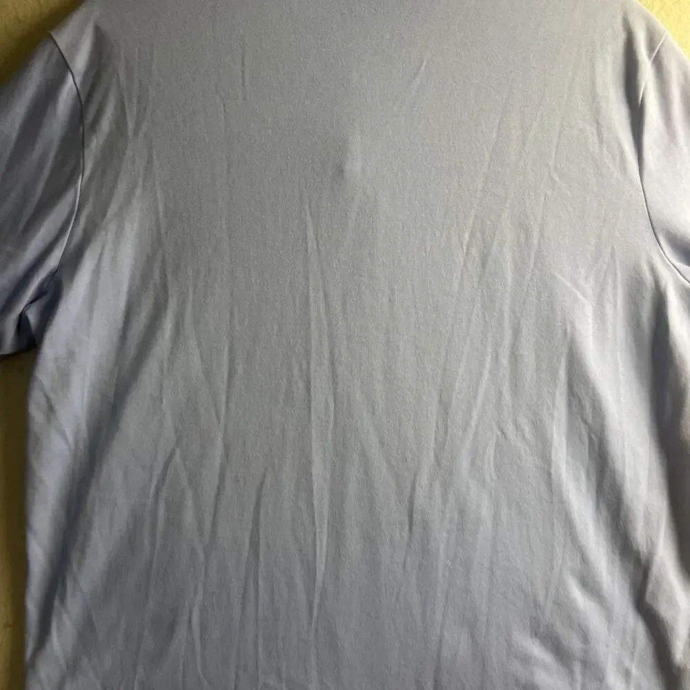 Ralph Lauren Shirt Mens Large Light Blue Golf Polo Flesh Pony Lightweight Summer